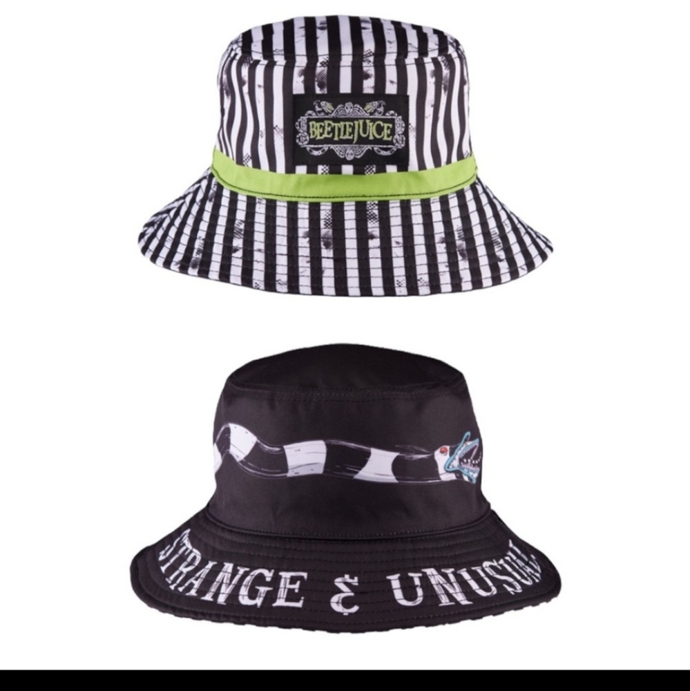 Universal Studios Halloween Horror Nights 2021 Beetlejuice Reversible Bucket Hat